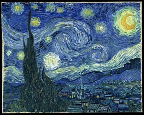 Vincent Van Gogh's "Starry Sky" painted in June 1889.